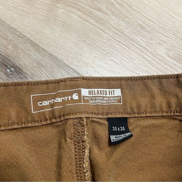 Carhartt Duck Utility Work Pants Mens 34x34 Flex Canvas Carpenter BN3279 READ DE - Picture 5 of 10